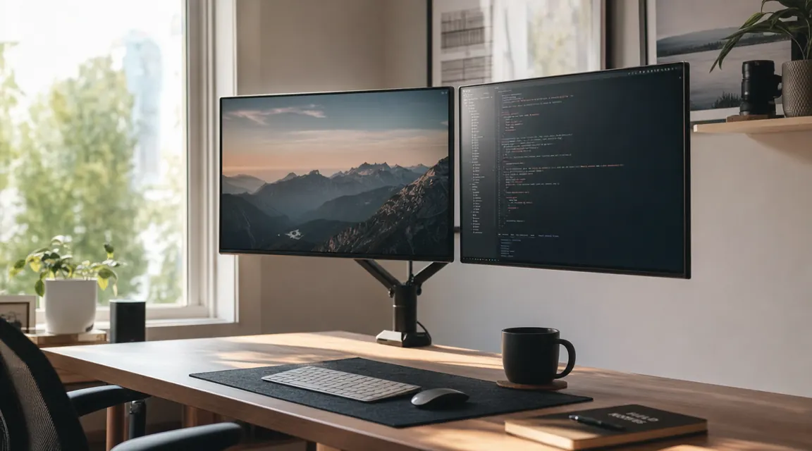 How to Set Up Dual Monitors at Home Without Drilling Into Your Desk